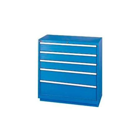 Lista International Lista 5 Drawer Shallow Depth Cabinet - Bright Blue, No Lock XSHS0900-0501BBNL